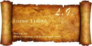 Luzsa Ildikó névjegykártya
