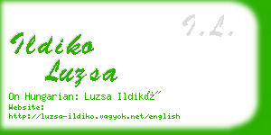 ildiko luzsa business card